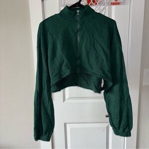 Forever 21 Cropped Hoodie Womens Relaxed Fit Size L